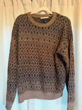 Geoffrey Beene Crewneck Sweater in Brown and Navy